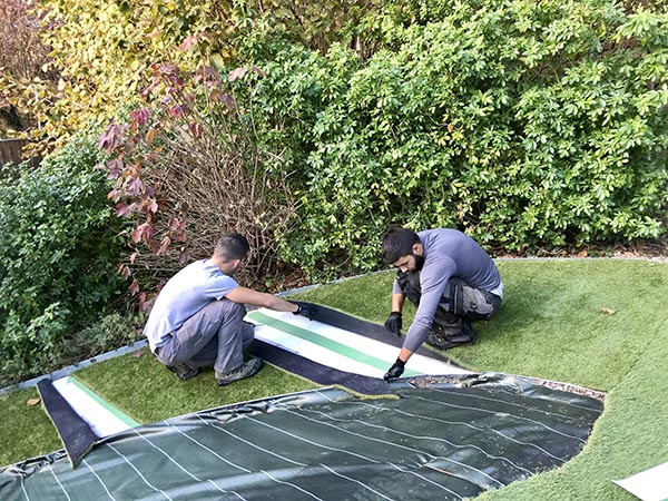 collage des bandes de jonction